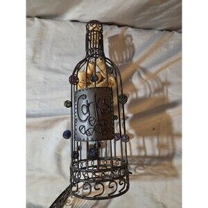 Metal Wire Cage Wine Bottle Cork Holder